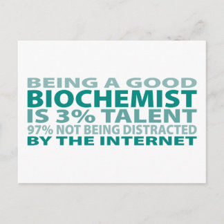 Biochemist 3% Talent Postcard