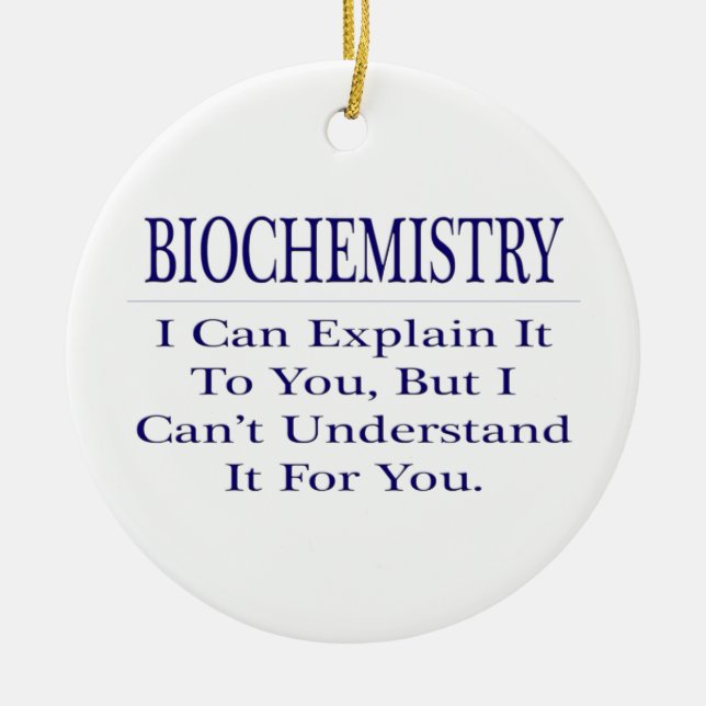 Biochemist Joke .. Explain Not Understand Ceramic Ornament (Front)