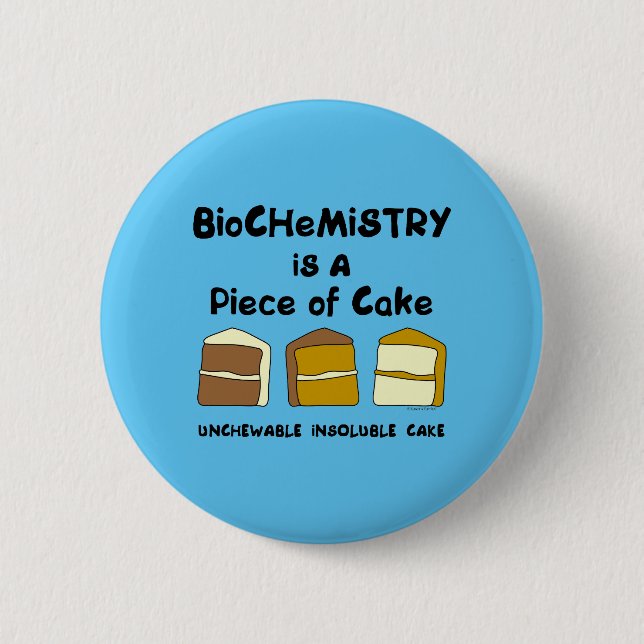 Biochemistry Cake 2 Inch Round Button (Front)