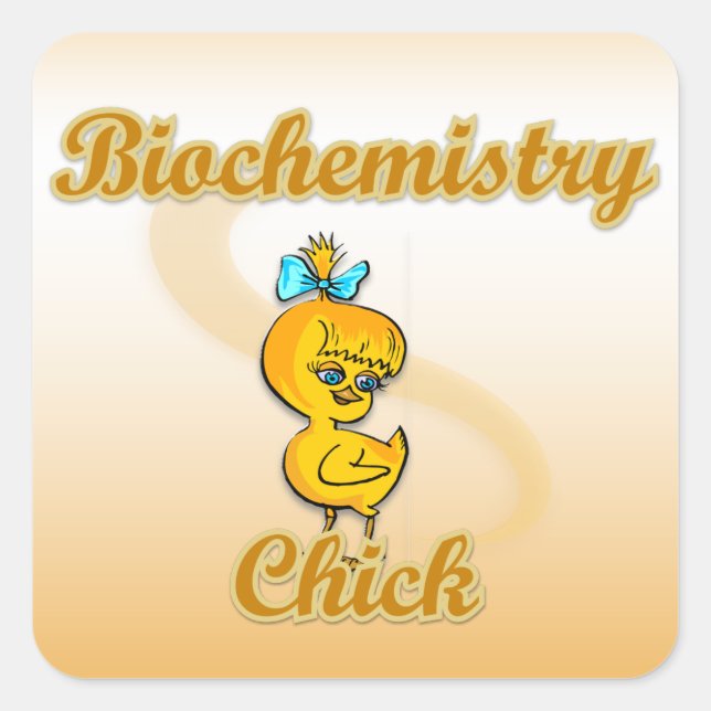 Biochemistry Chick Square Sticker (Front)