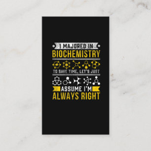 Biochemistry Humour Biologist Funny Scientist Joke Business Card