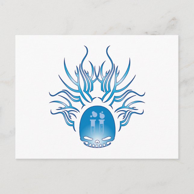 Biochemistry Skull Postcard (Front)
