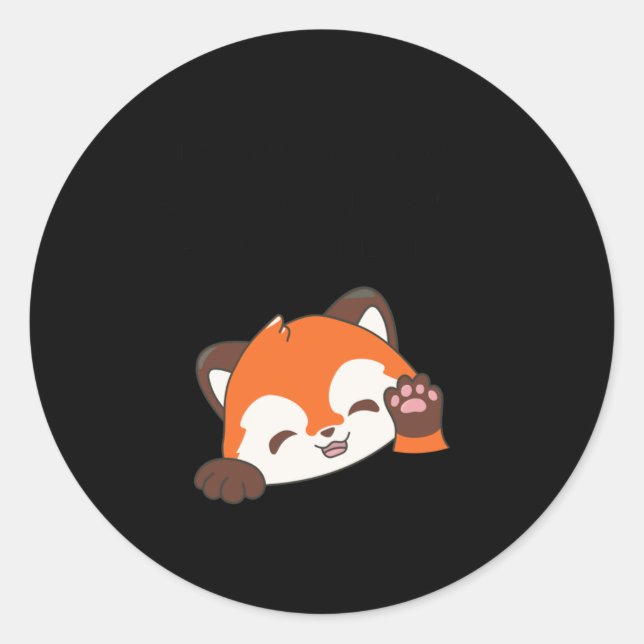 Biodegradable Red Panda! (fresh Green) Sticker  (Front)