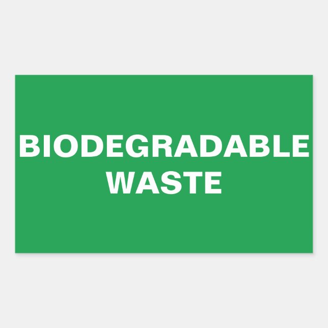 Biodegradable Waste Sign Sticker (Front)