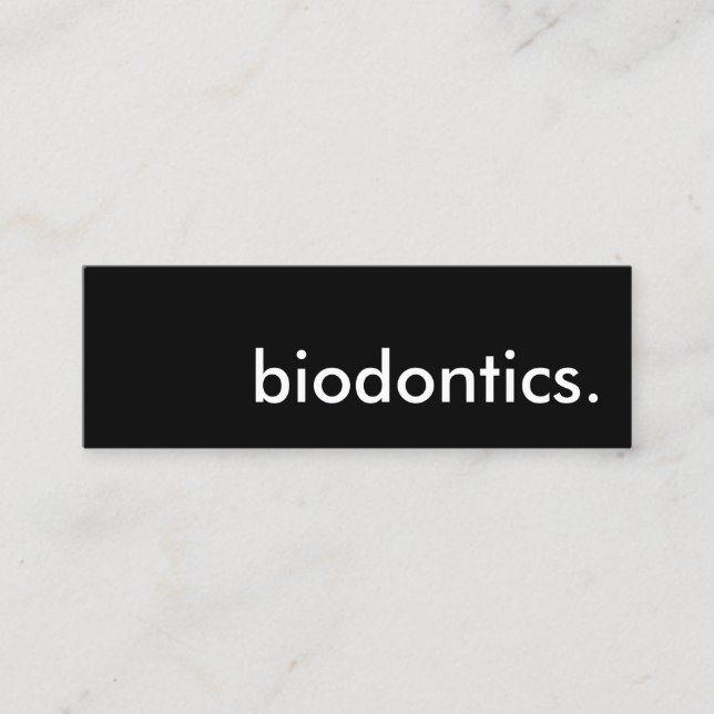 biodontics. mini business card (Front)