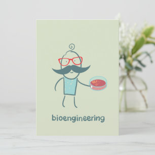 Bioengineering Scientist with Petri Dish Invitation