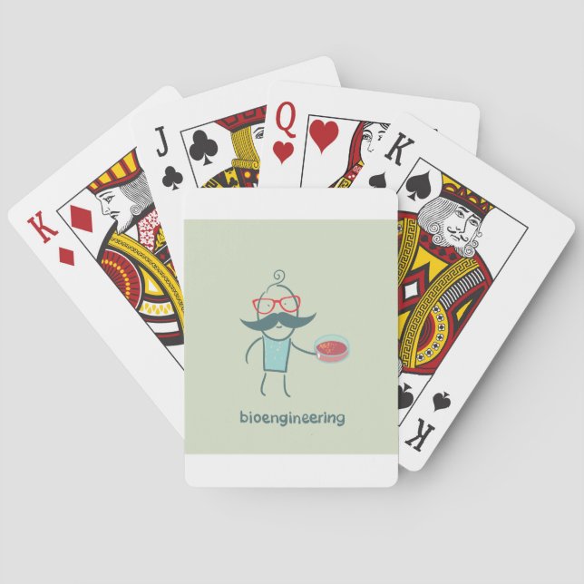 Bioengineering Scientist with Petri Dish Playing Cards (Back)