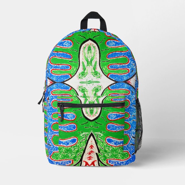  "BioForms" Abstract Pattern Backpack (Front)