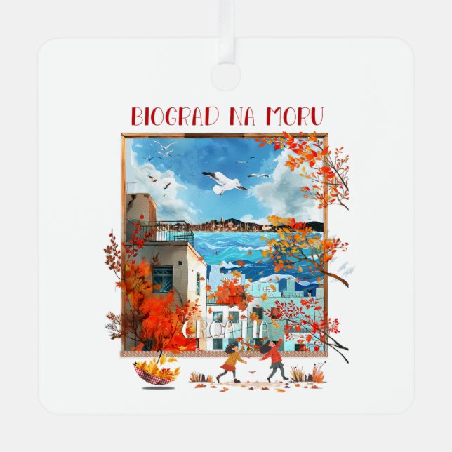 Biograd na Moru 2 Metal Ornament (Front)