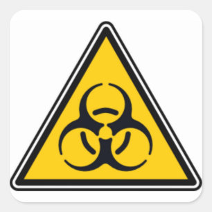 Biohazard 02 square sticker