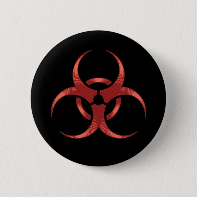 Biohazard 1 2 inch round button (Front)