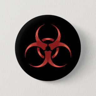 Biohazard 1 2 inch round button