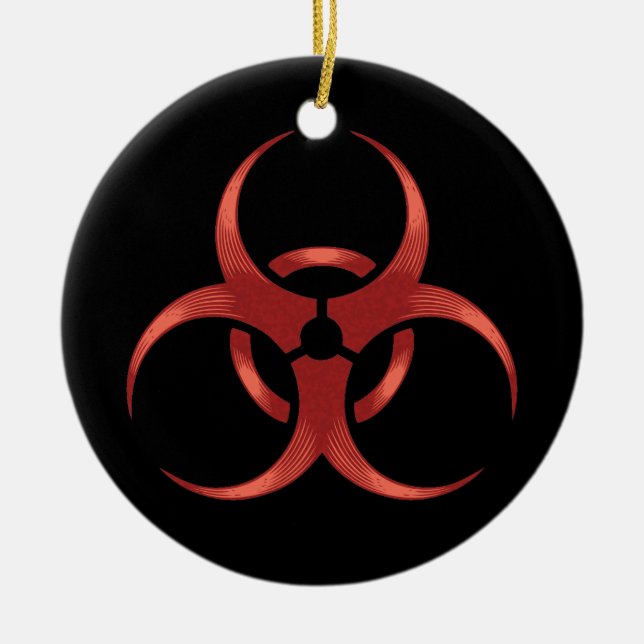 Biohazard 1 ceramic ornament (Front)