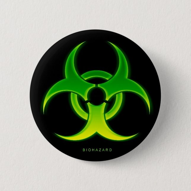 BioHazard 2 Inch Round Button (Front)