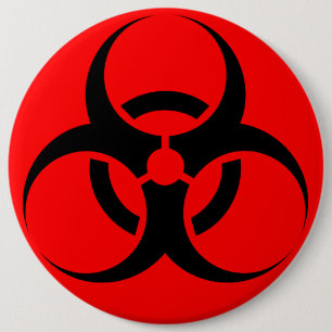 Biohazard 6 Inch Round Button