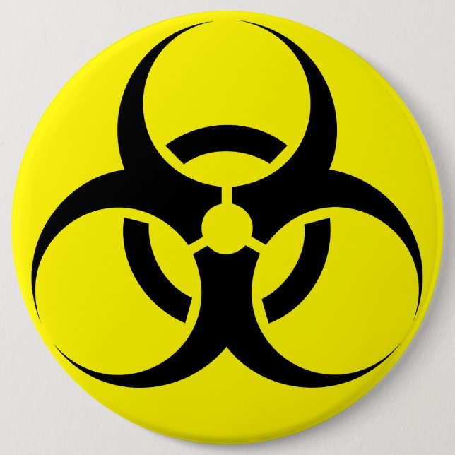 Biohazard 6 Inch Round Button (Front)