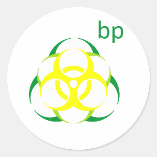 Biohazard bp 2 classic round sticker