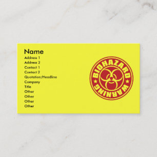 BIOHAZARD BUSINESS CARD