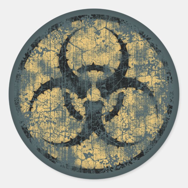 Biohazard -Circle -dist Classic Round Sticker (Front)