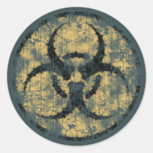 Biohazard -Circle -dist Classic Round Sticker