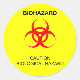 BIOHAZARD CLASSIC ROUND STICKER
