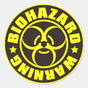 BIOHAZARD CLASSIC ROUND STICKER