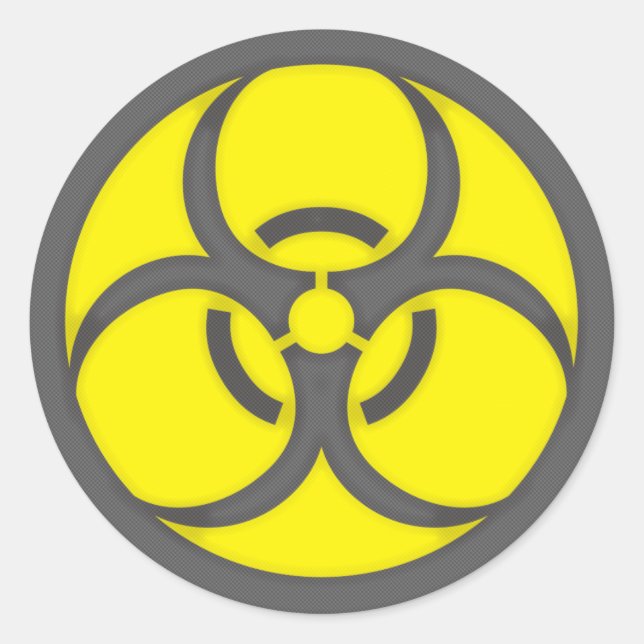 BIOHAZARD CLASSIC ROUND STICKER (Front)