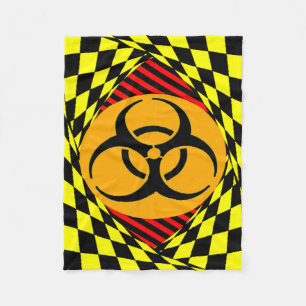 Biohazard Design by Kenneth Yoncich Fleece Blanket