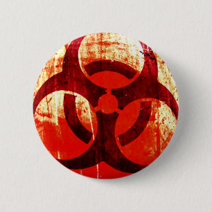 Biohazard Grunge 2 Inch Round Button