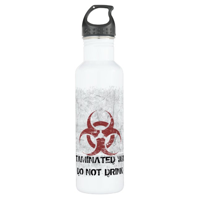 Biohazard Grunge Customizable 710 Ml Water Bottle (Front)