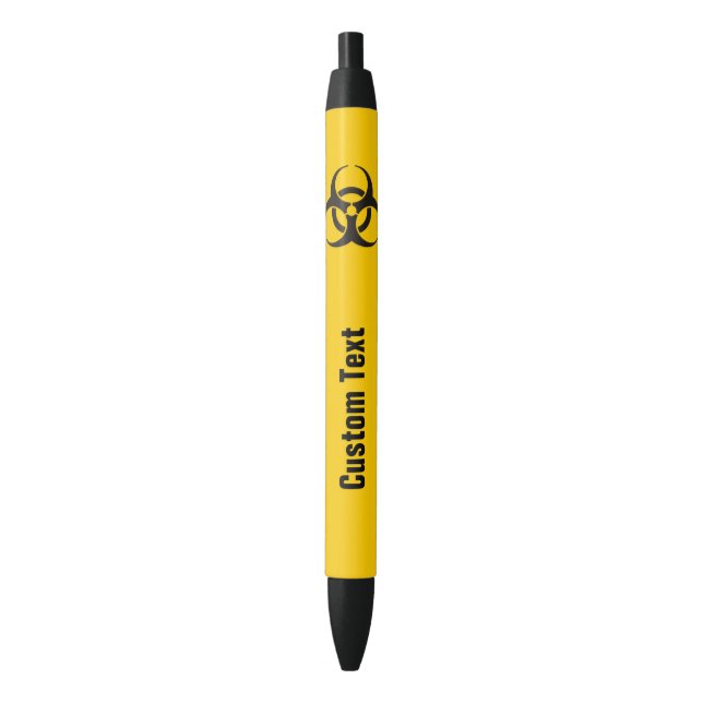 Biohazard Icon Black Ink Pen (Front Vertical)