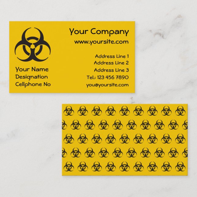 Biohazard Icon Business Card (Front/Back)