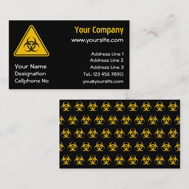 Biohazard Icon Business Card (Front/Back)