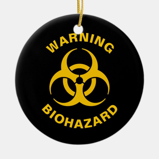 Biohazard Icon Ceramic Ornament (Front)