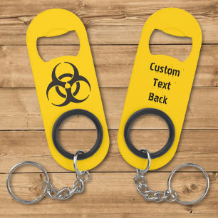 Biohazard Icon Keychain Bottle Opener