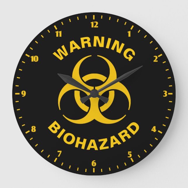 Biohazard Icon Large Clock (Front)