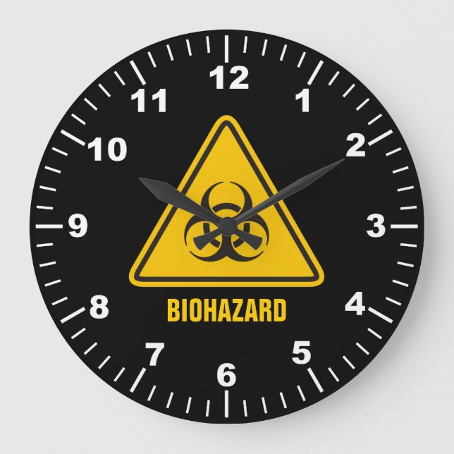 Biohazard Icon Large Clock (Front)