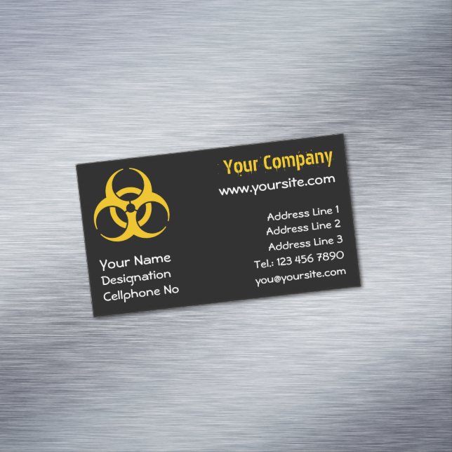 Biohazard Icon Magnetic Business Card (In Situ)