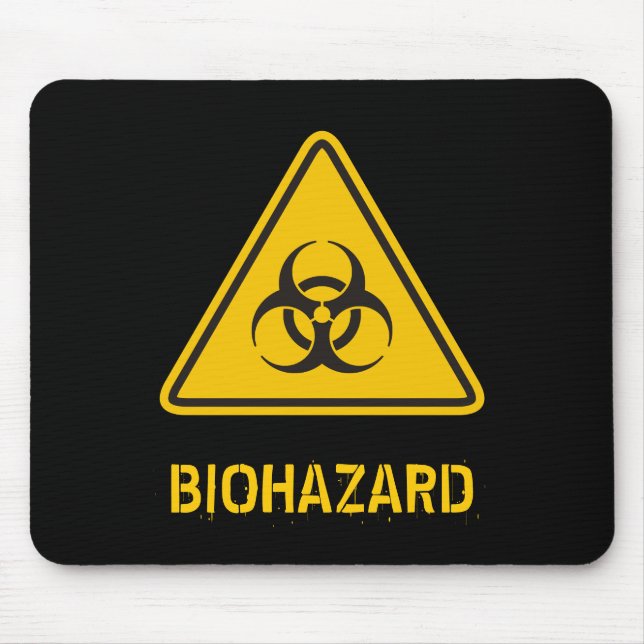 Biohazard Icon Mouse Pad (Front)