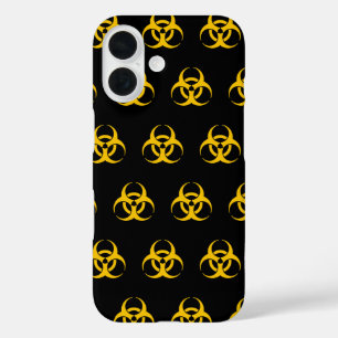 Biohazard Icon Pattern iPhone 16 Case