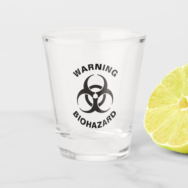 Biohazard Icon Shot Glass (Front)