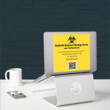 Biohazard Industry - Black on a yellow background