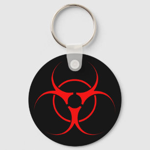 Biohazard Keychain Biohazard Warning Key Chain