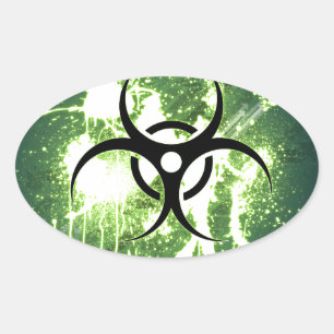 Biohazard Oval Sticker