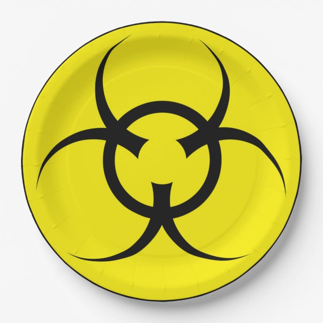 Biohazard Paper Plates. Paper Plate (Front)