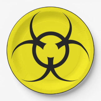 Biohazard Paper Plates. Plate