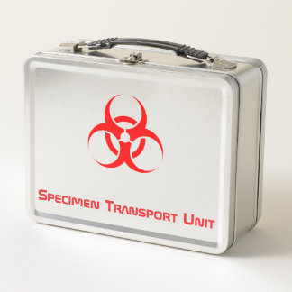 Biohazard Specimen Transport Metal Lunch Box