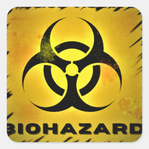 Biohazard  square sticker