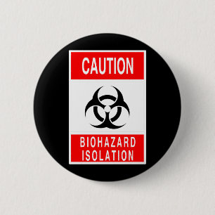 Biohazard Symbol 2 Inch Round Button