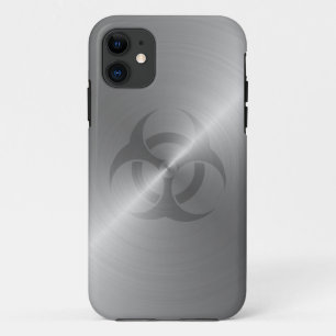 Biohazard Symbol In Steel iPhone 11 Case